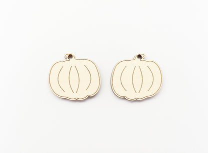 Pumpkin earring blanks, wood blanks, pumpkin shapes