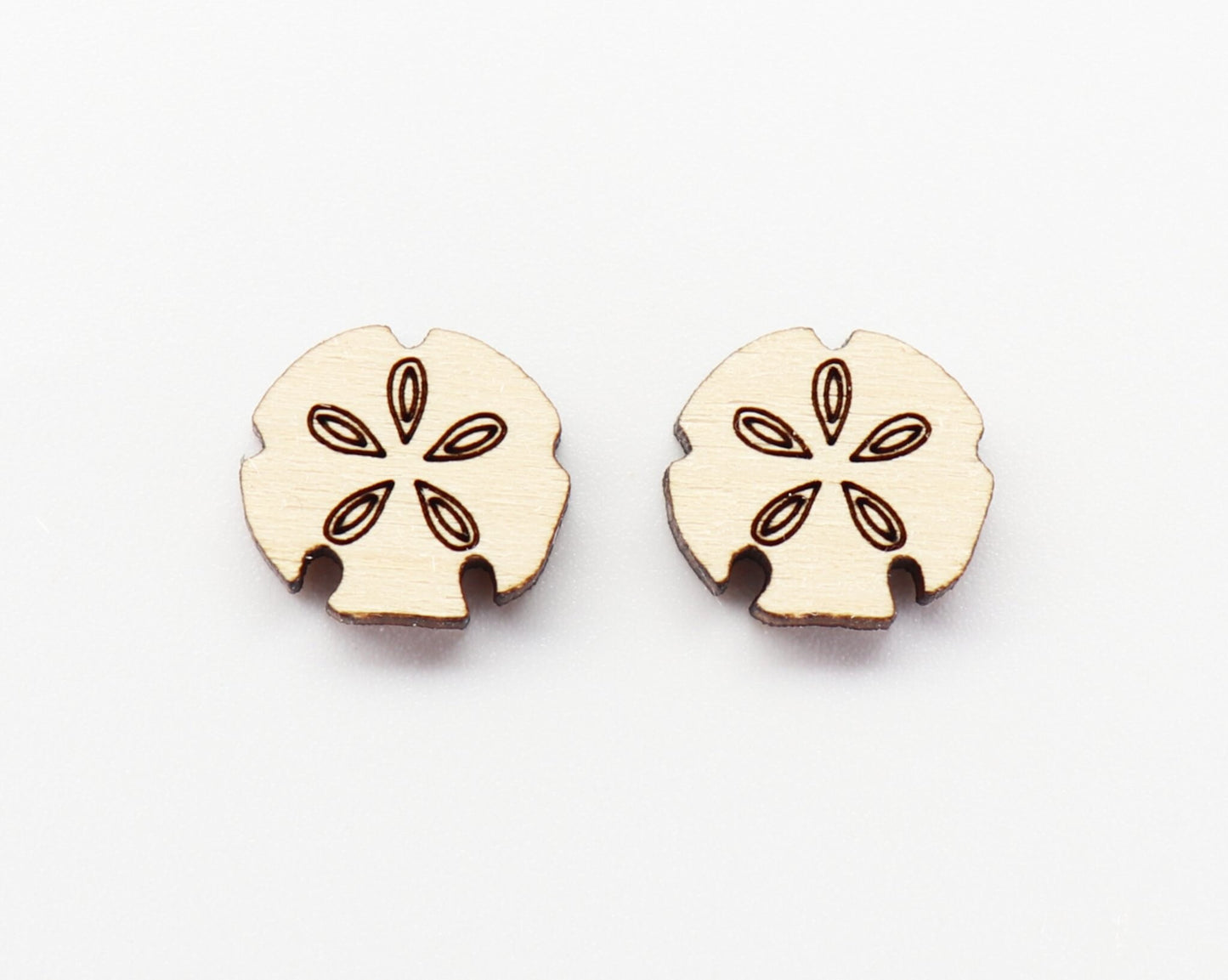 Sand dollar studs, DIY earrings, earring blanks, sold per set