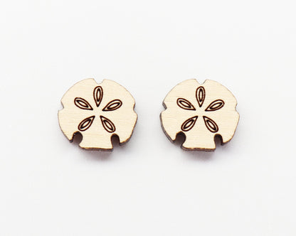 Sand dollar studs, DIY earrings, earring blanks, sold per set