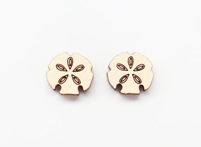 Sand dollar studs, DIY earrings, earring blanks, sold per set