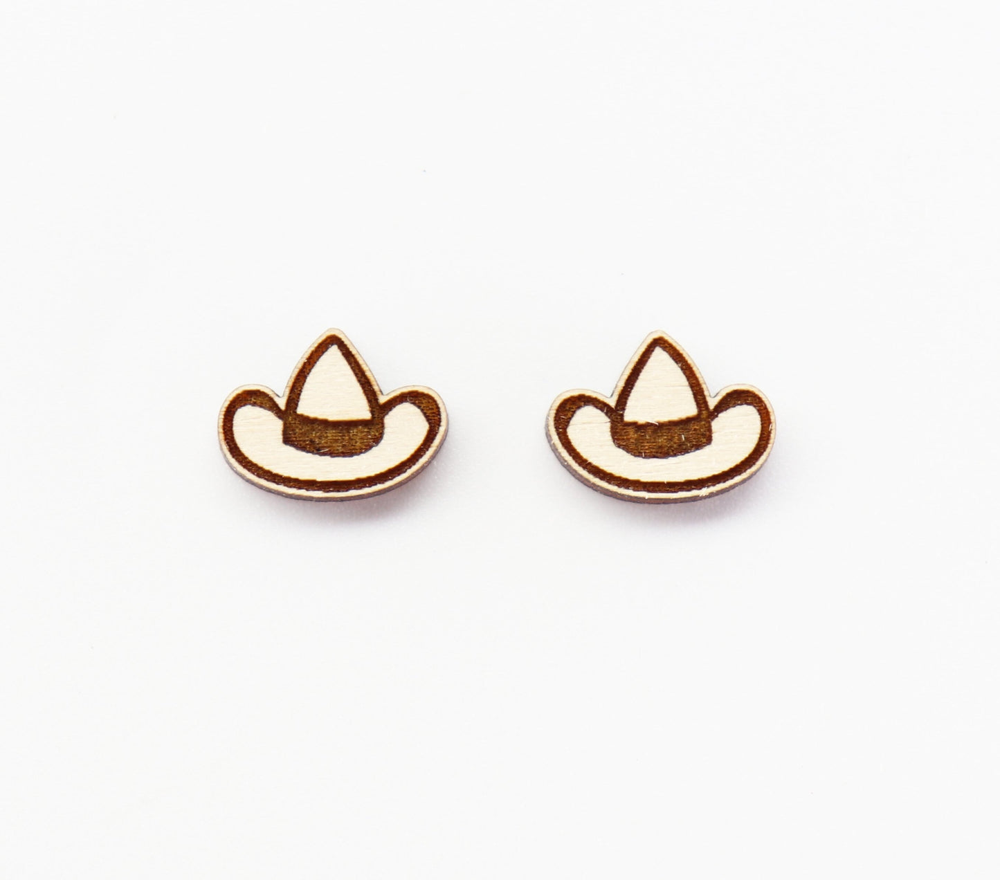 Cowboy hat studs,  DIY earrings, blanks sold per set