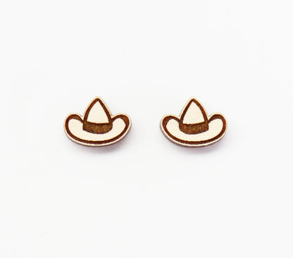 Cowboy hat studs,  DIY earrings, blanks sold per set