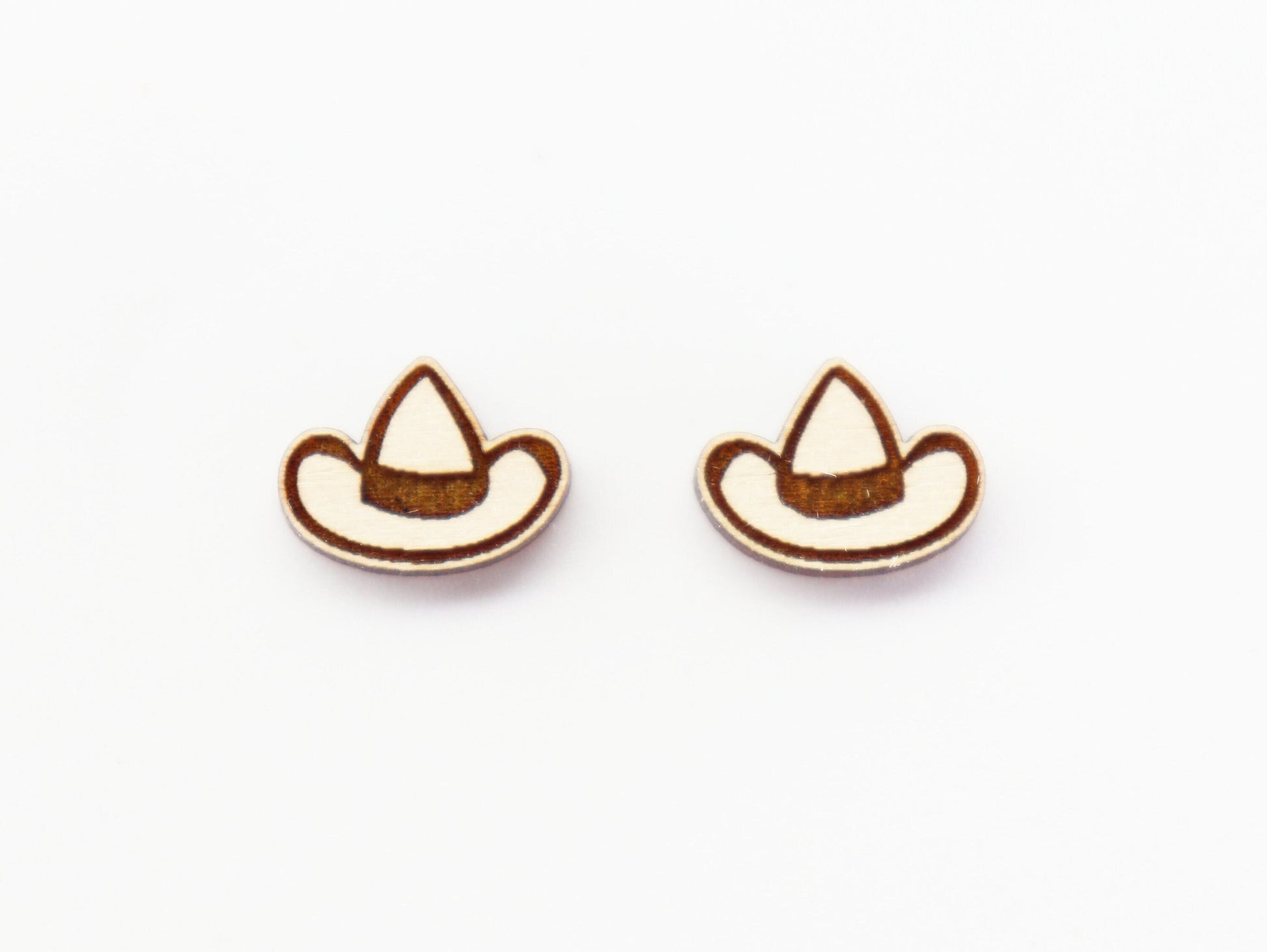 Cowboy hat studs,  DIY earrings, blanks sold per set