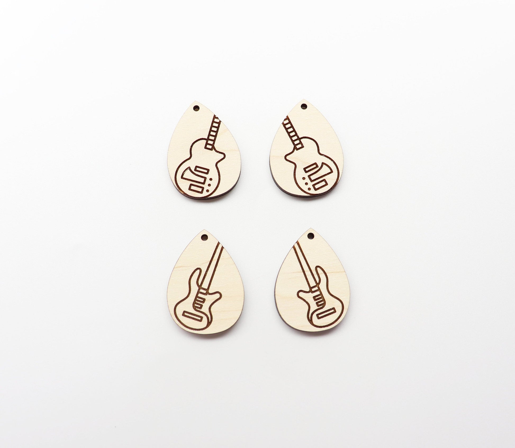 Guitar earrings, DIY earrings, earring blanks, sold per set