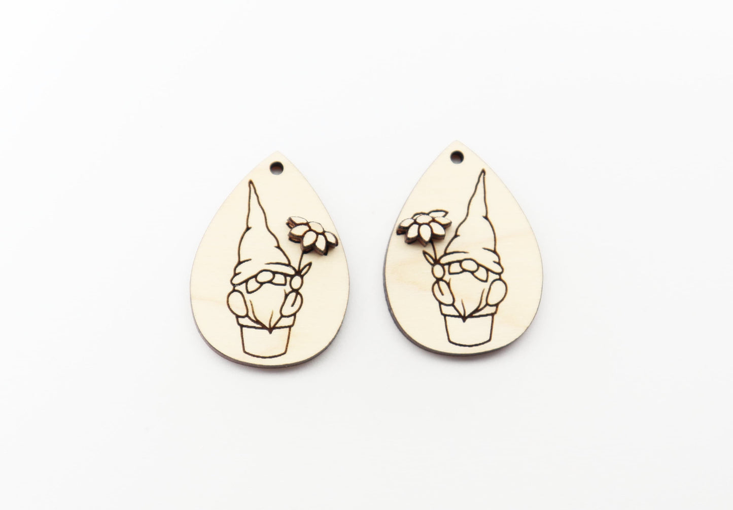 2 Piece gnome earring blanks, earring blanks, DIY earrings