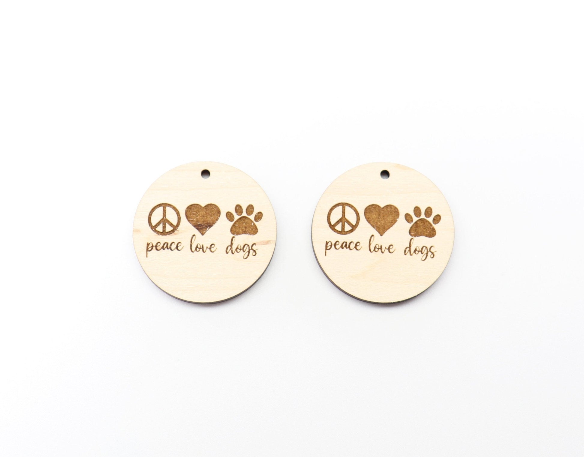 Dog earring blanks, wood earrings