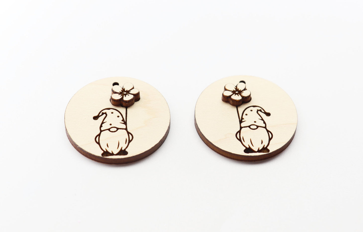 2 Piece gnome earring blanks, earring blanks, DIY earrings