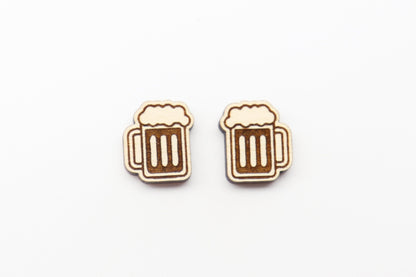 Beer stud blanks, DIY earrings, mixed drinks studs, sold per set