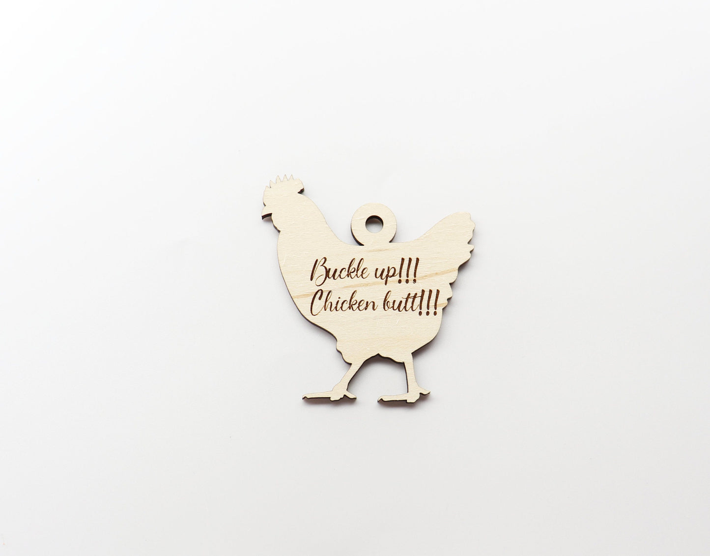 Chicken butt car charm, wood blanks, wood car charm