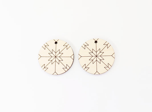 Barn quilt wood earring blanks, wood earring blanks, sold per set