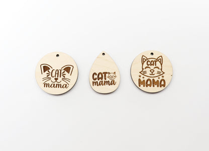 Cat earrings, DIY earrings, earring blanks, sold per set