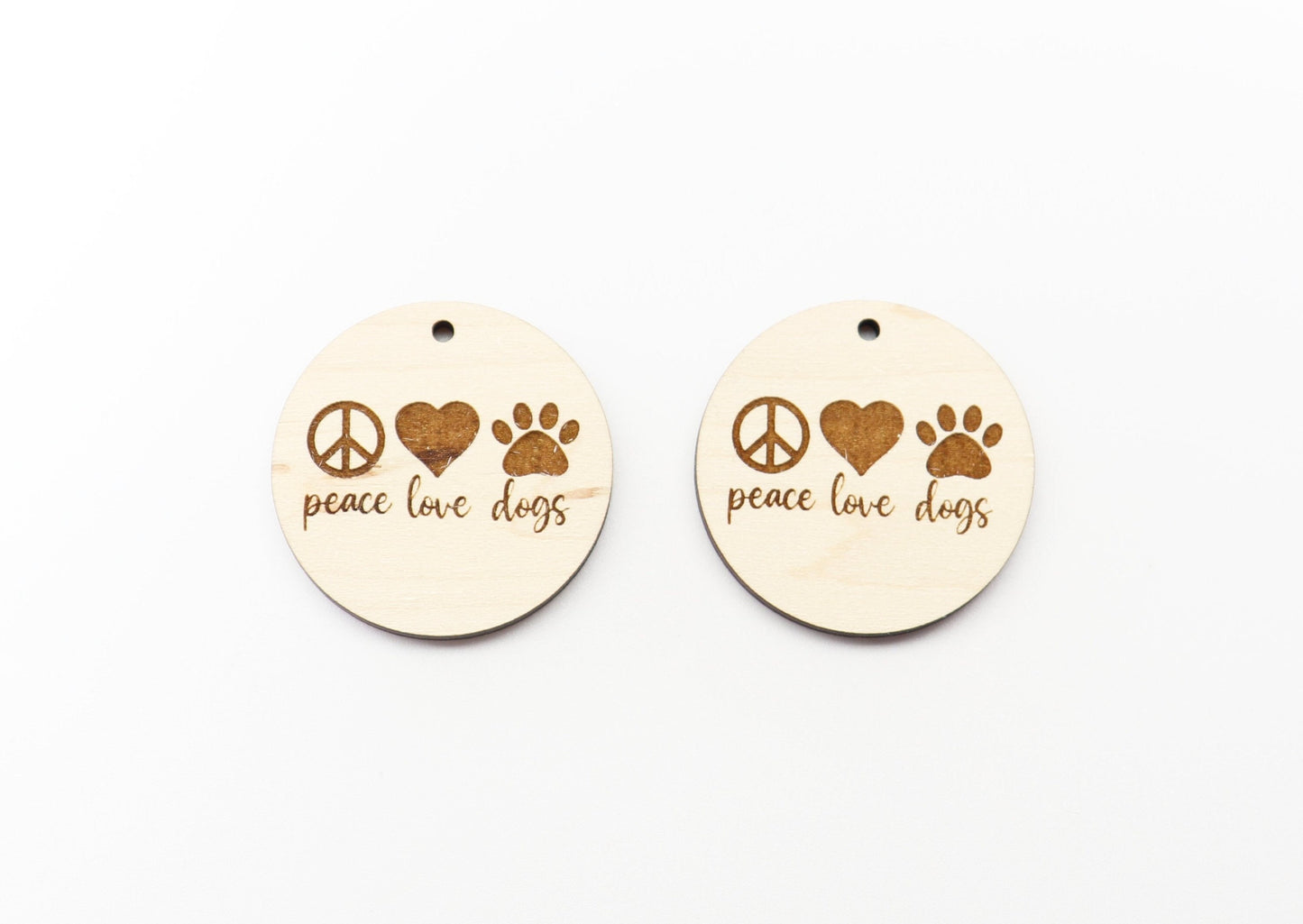 Dog earring blanks, wood earrings