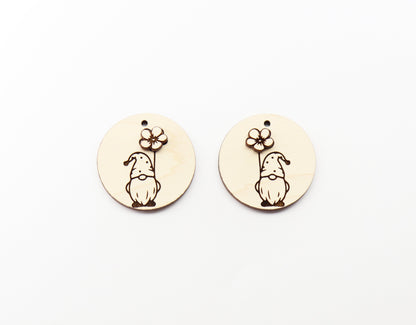 2 Piece gnome earring blanks, earring blanks, DIY earrings