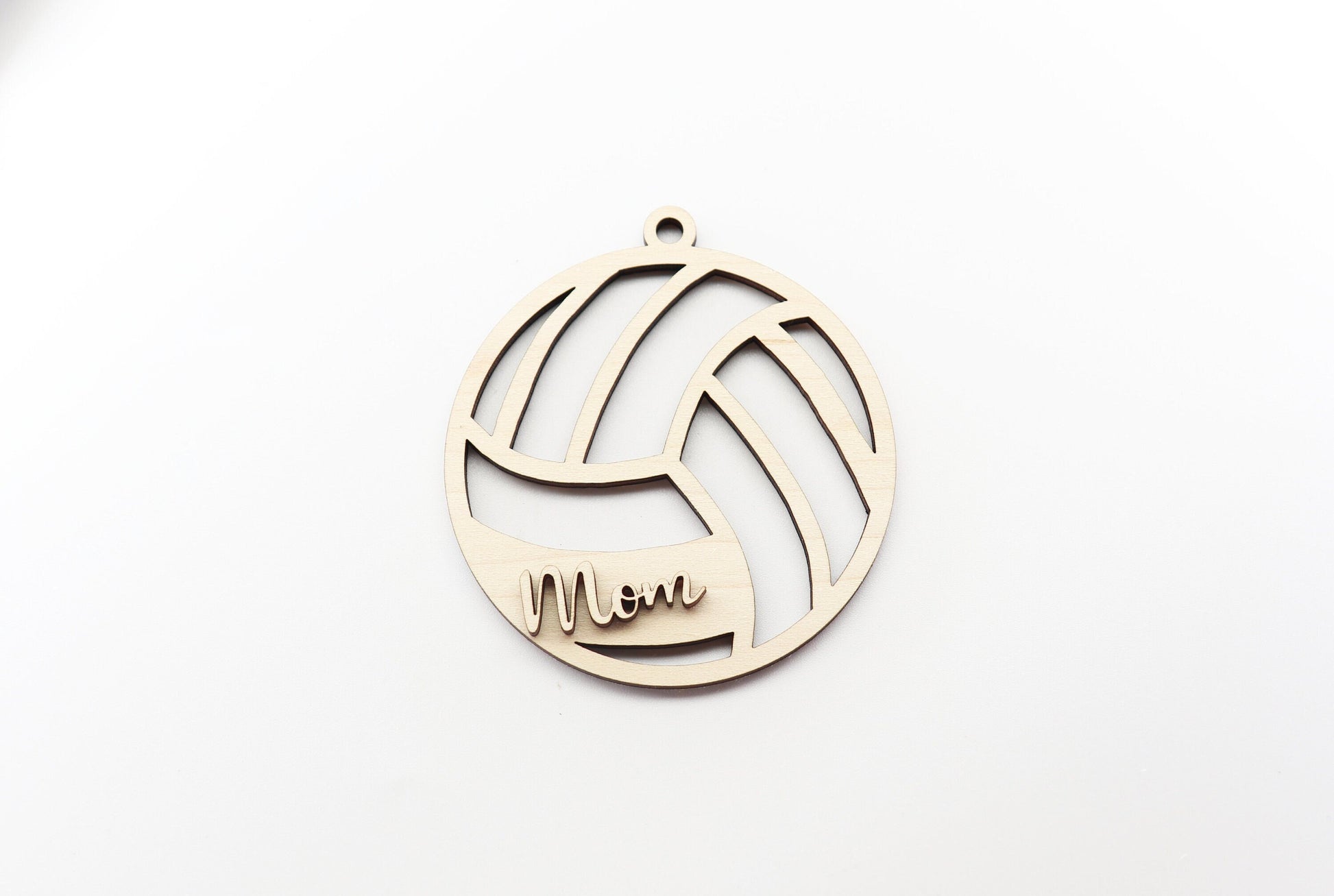 Volleyball mom car charm, wood blanks, wood cutouts, volleyball cutouts