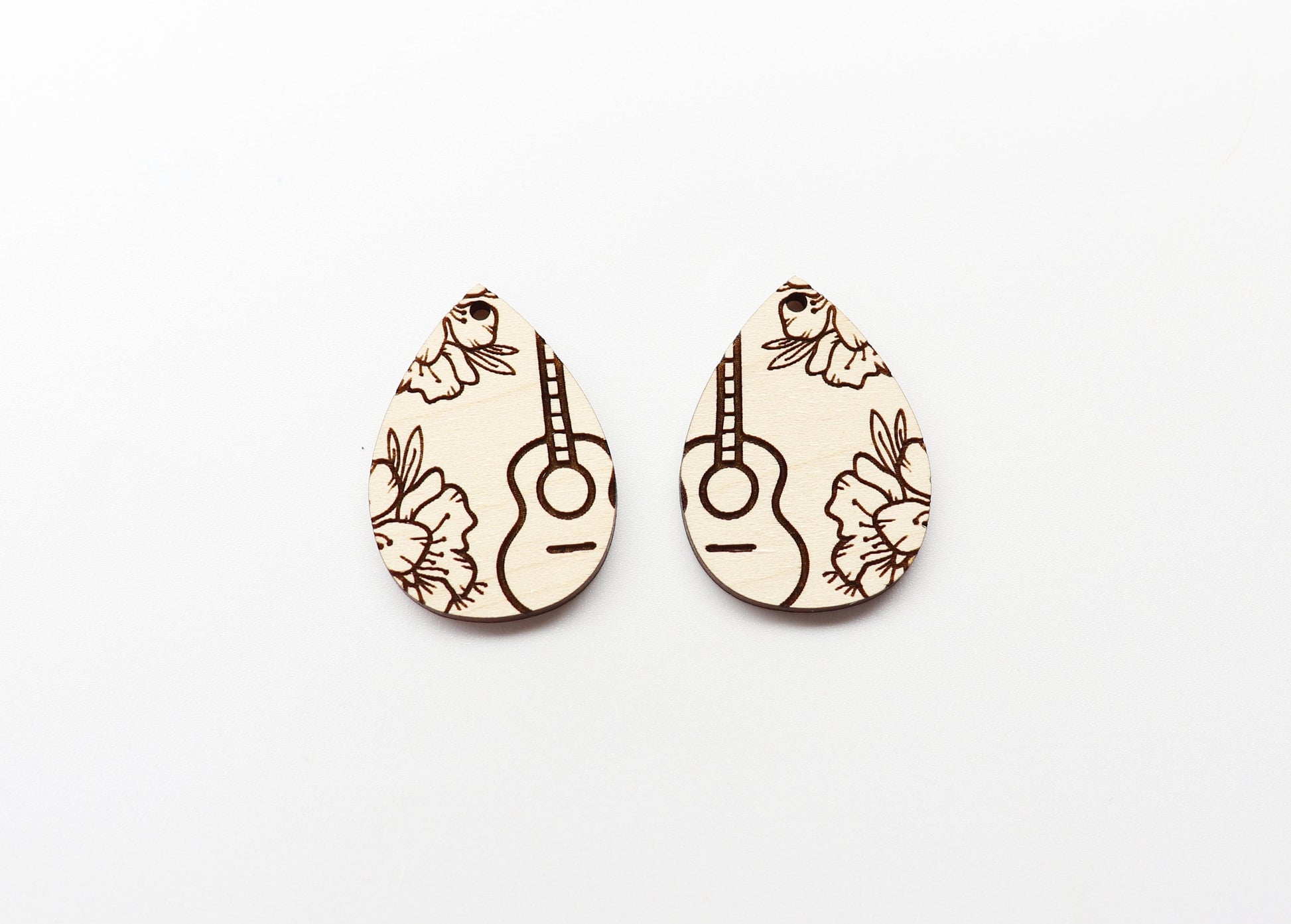 Guitar earrings, DIY earrings, earring blanks, sold per set