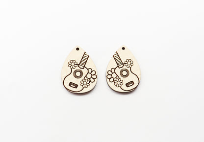 Guitar earrings, DIY earrings, earring blanks, sold per set