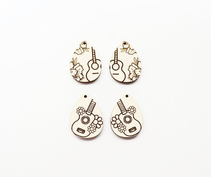 Guitar earrings, DIY earrings, earring blanks, sold per set