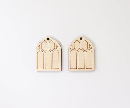 Window Earring blanks, wood blanks, DIY earrings