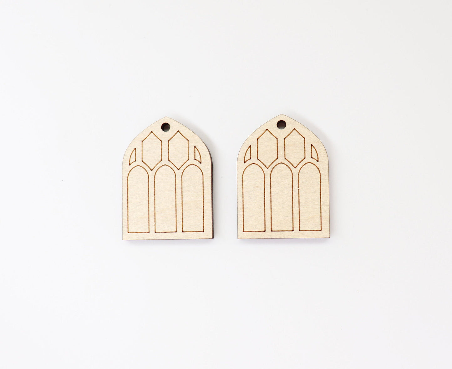 Window Earring blanks, wood blanks, DIY earrings