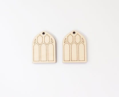 Window Earring blanks, wood blanks, DIY earrings