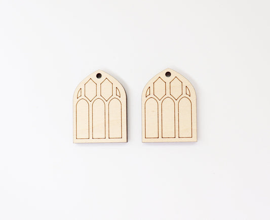 Window Earring blanks, wood blanks, DIY earrings