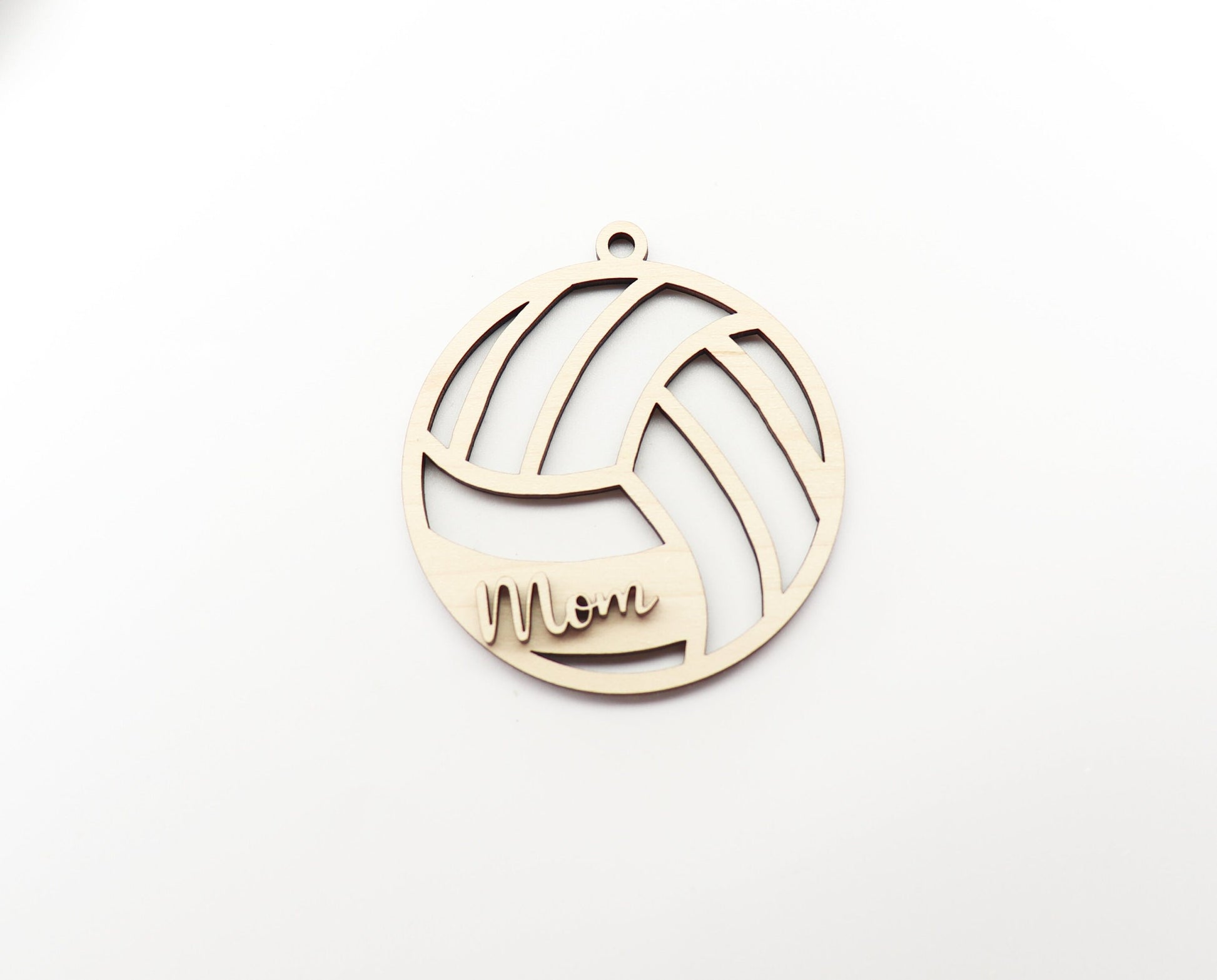 Volleyball mom car charm, wood blanks, wood cutouts, volleyball cutouts