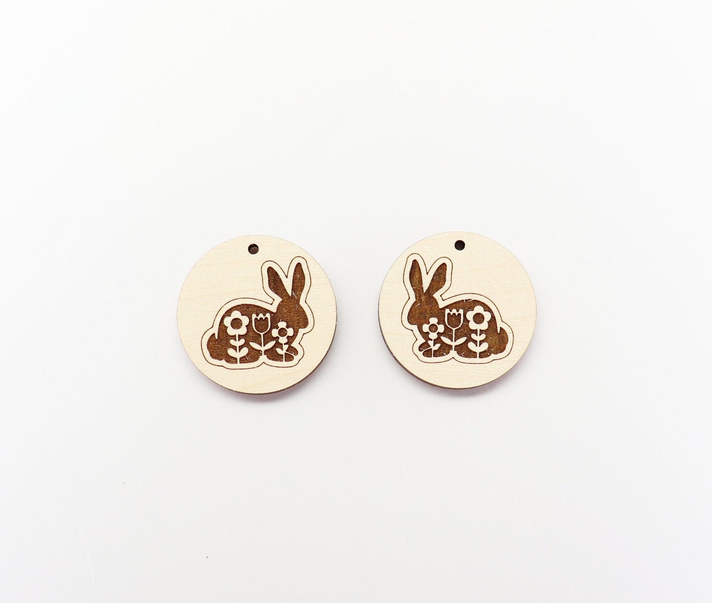 Bunny earring blanks, earring blanks, wood earrings