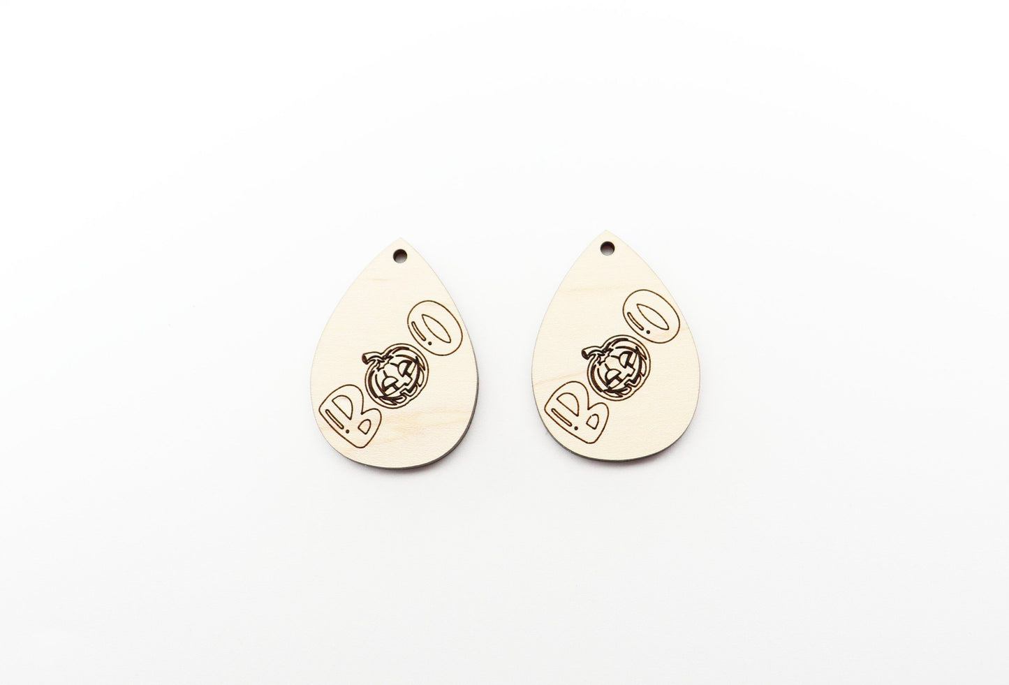 Boo teardrop earring blanks, wood blanks