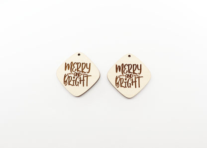 Merry and bright earring blanks, earring supplies, wood blanks