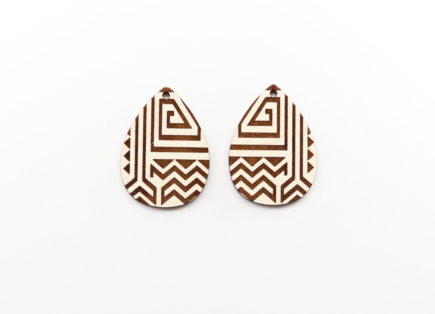 Aztec earring blanks, wood cutouts, earring blanks