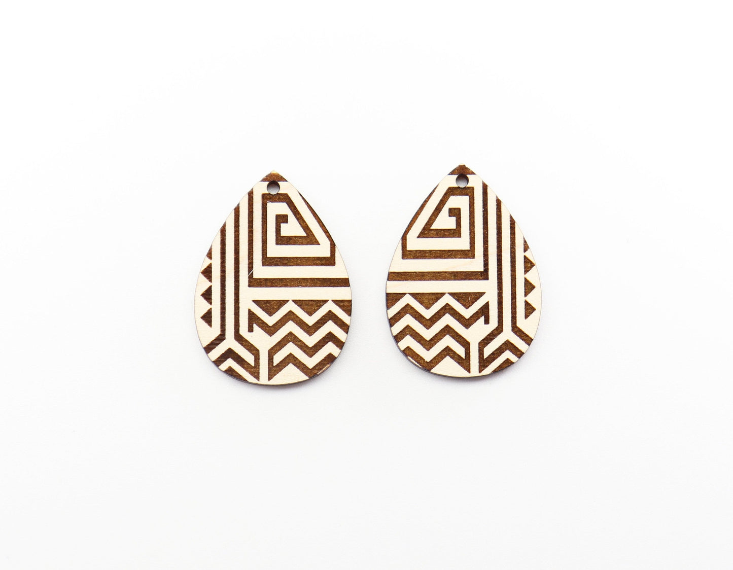 Aztec earring blanks, wood cutouts, earring blanks