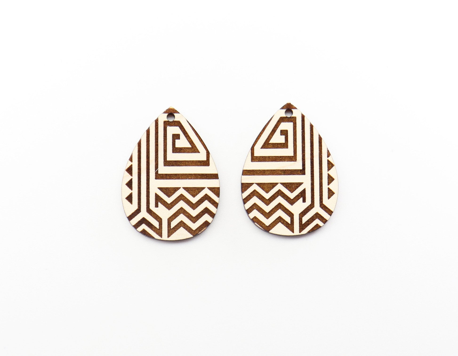 Aztec earring blanks, wood cutouts, earring blanks