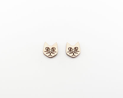 Cat earring stud blanks, earring blanks, earring making