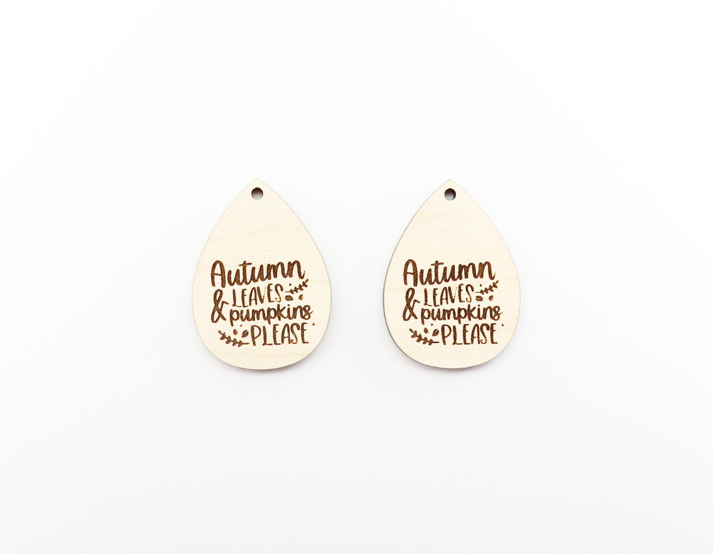 Autumn teardrop blanks, wood earrings, earring blanks