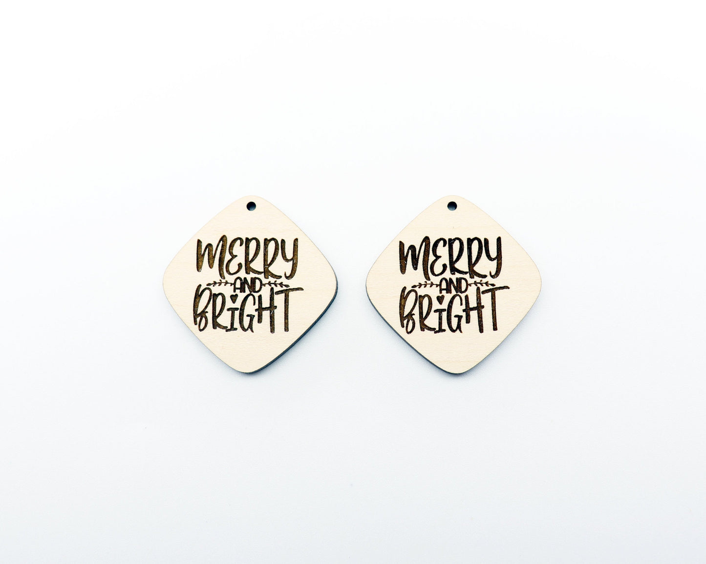 Merry and bright earring blanks, earring supplies, wood blanks