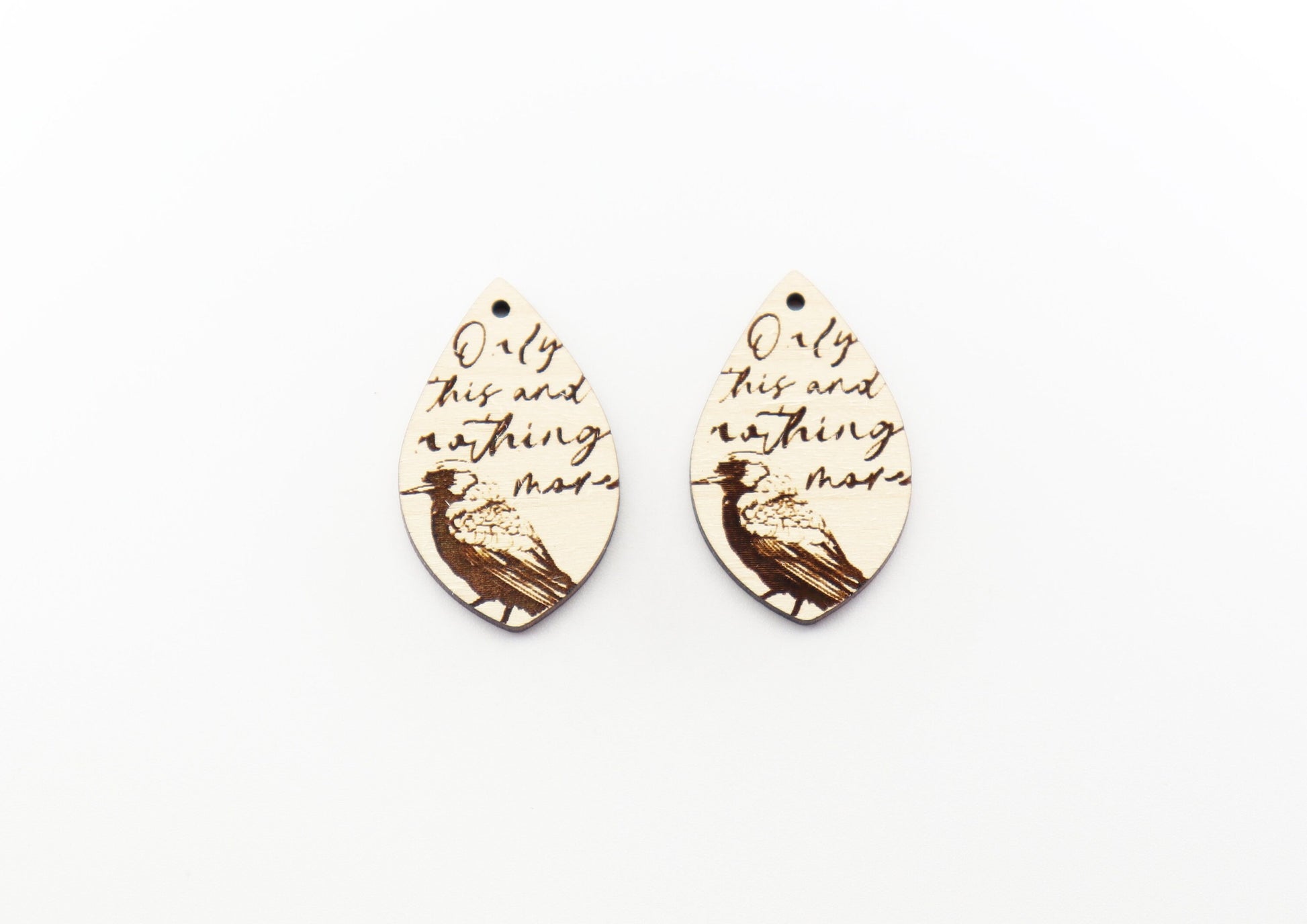 Raven wood earring blanks, wood blanks, earring blanks