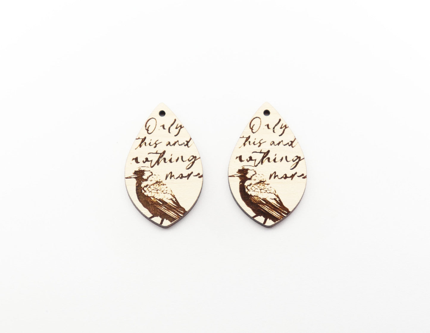 Raven wood earring blanks, wood blanks, earring blanks