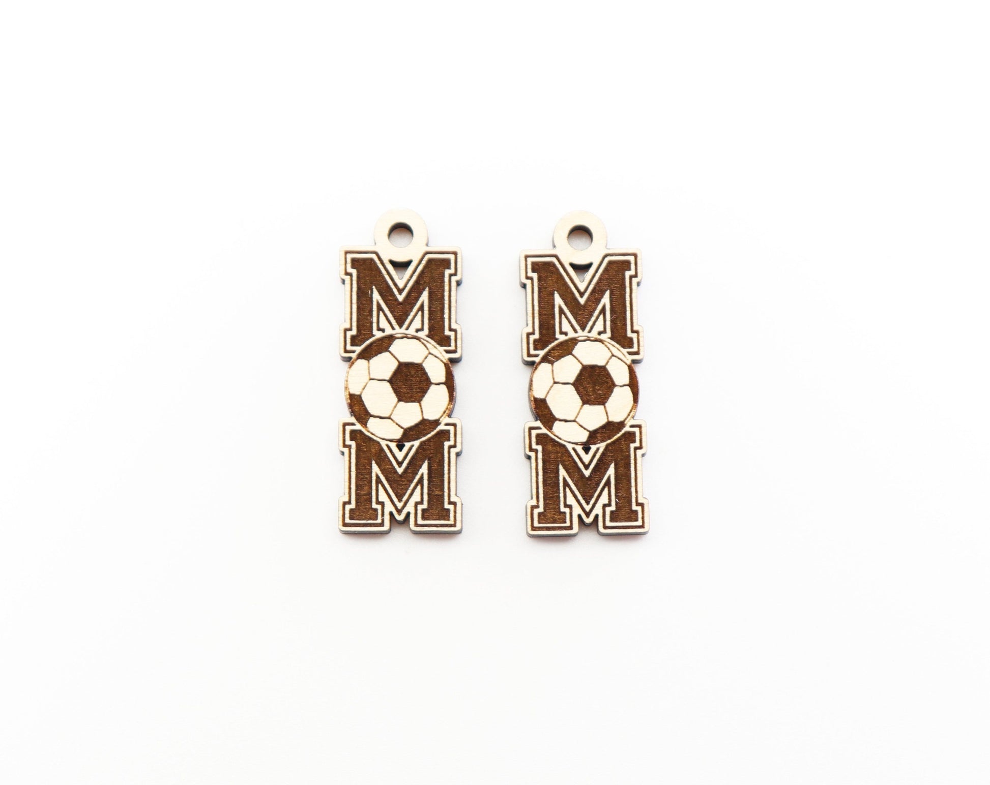 Soccer mom wood earring blanks, wood cutouts, earring blanks