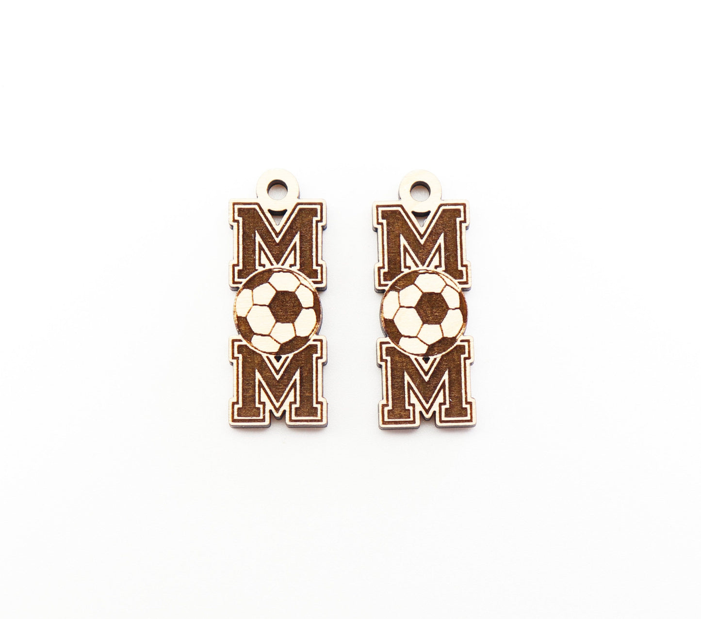 Soccer mom wood earring blanks, wood cutouts, earring blanks