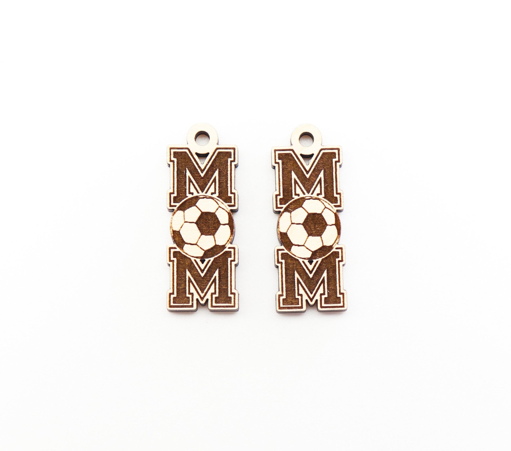 Soccer mom wood earring blanks, wood cutouts, earring blanks