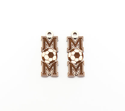 Soccer mom wood earring blanks, wood cutouts, earring blanks