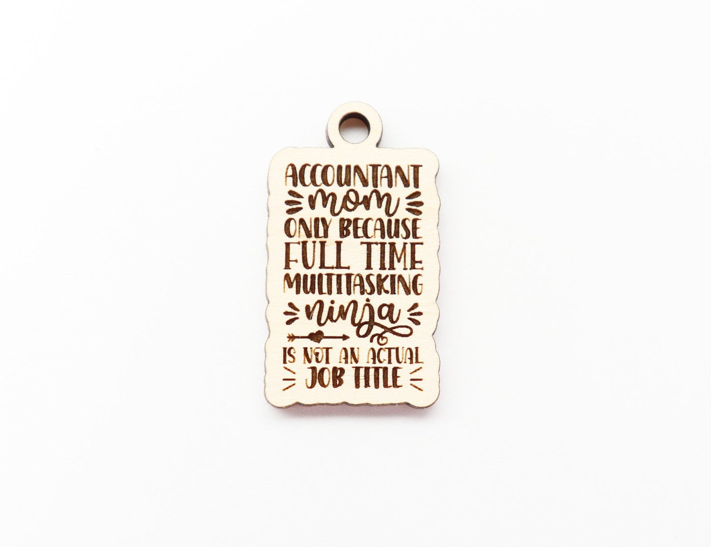 Accountant mom Keychain blanks, mom keychain, wood blanks