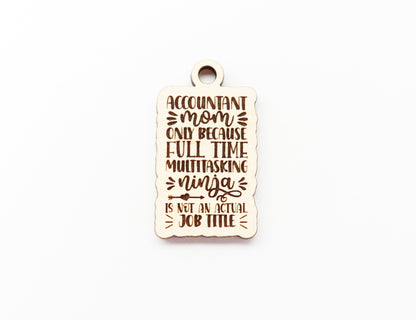 Accountant mom Keychain blanks, mom keychain, wood blanks