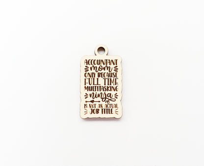 Accountant mom Keychain blanks, mom keychain, wood blanks