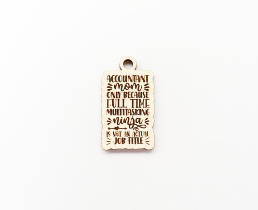 Accountant mom Keychain blanks, mom keychain, wood blanks