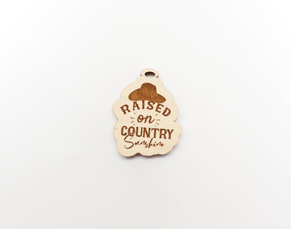 Country Keychain blanks, DIY keychain, wood blanks