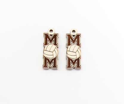 Volleyball mom earring blanks, wood cutouts, earring blanks