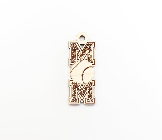 Baseball mom Keychain blanks, mom keychain, wood blanks