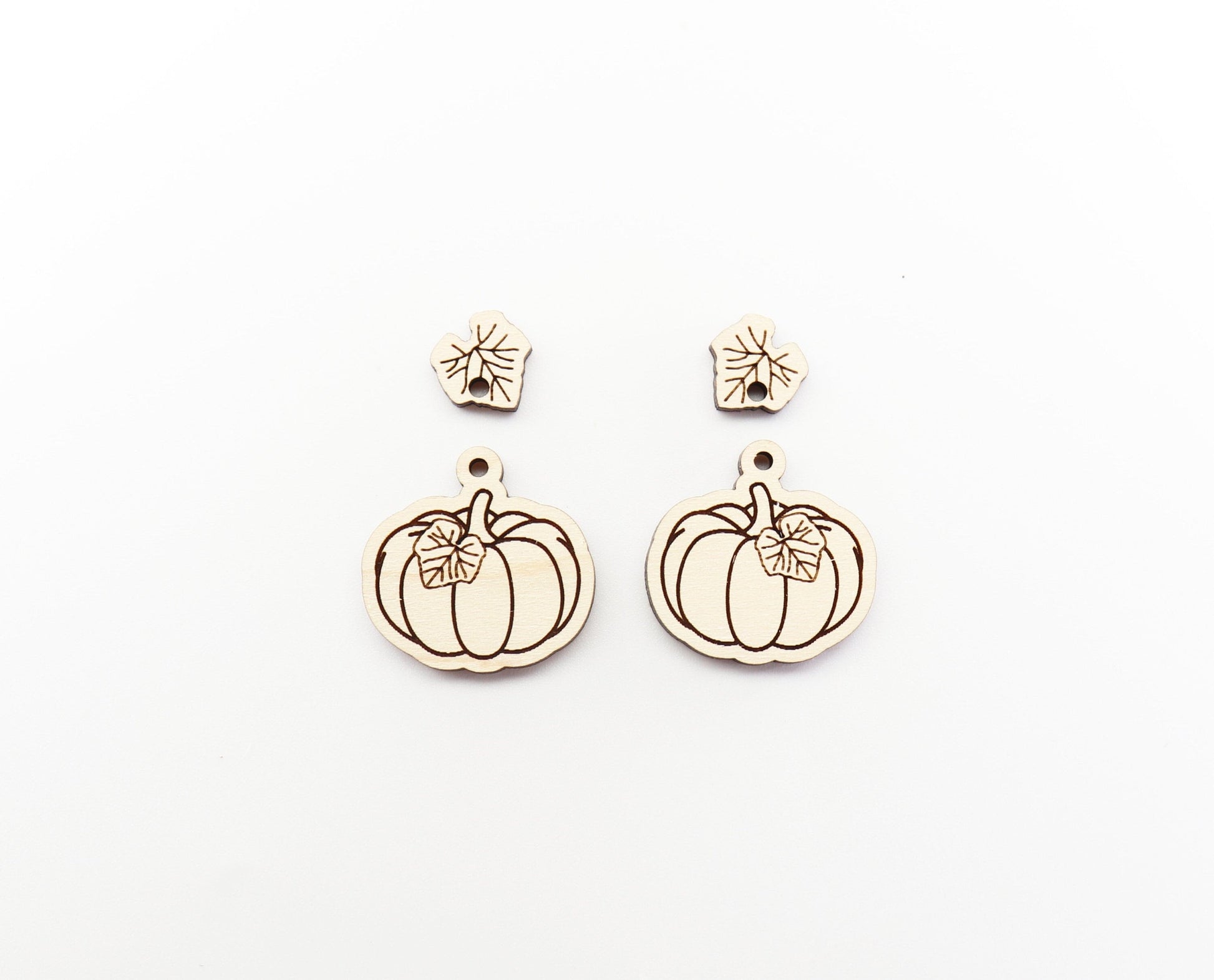 Pumpkin blanks, wood earrings, earring blanks