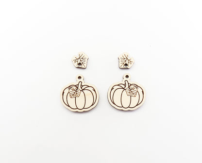 Pumpkin blanks, wood earrings, earring blanks